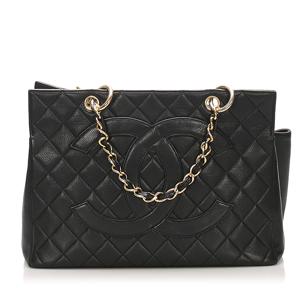 CC Timeless Caviar Grand Shopping Tote Black