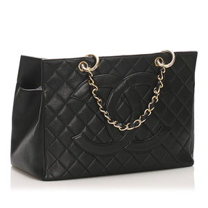 CC Timeless Caviar Grand Shopping Tote Black