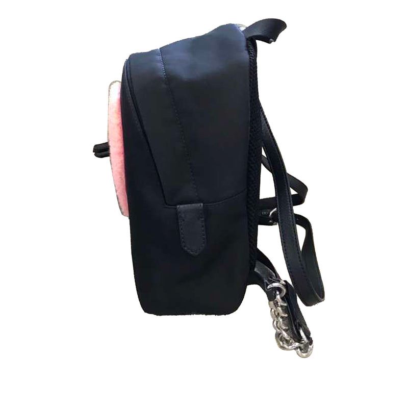 Fendi Mini Shearling Light Bulb Backpack Black