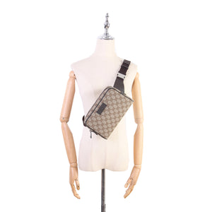 GG Canvas Belt Bag Brown SHW