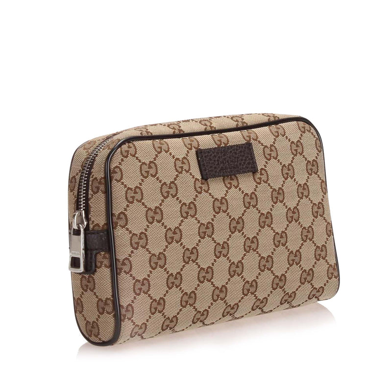 GG Canvas Belt Bag Brown SHW
