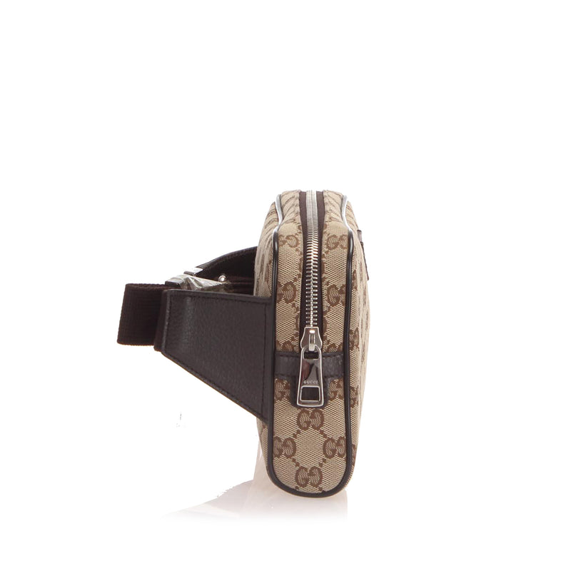 GG Canvas Belt Bag Brown SHW