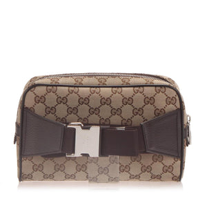 GG Canvas Belt Bag Brown SHW
