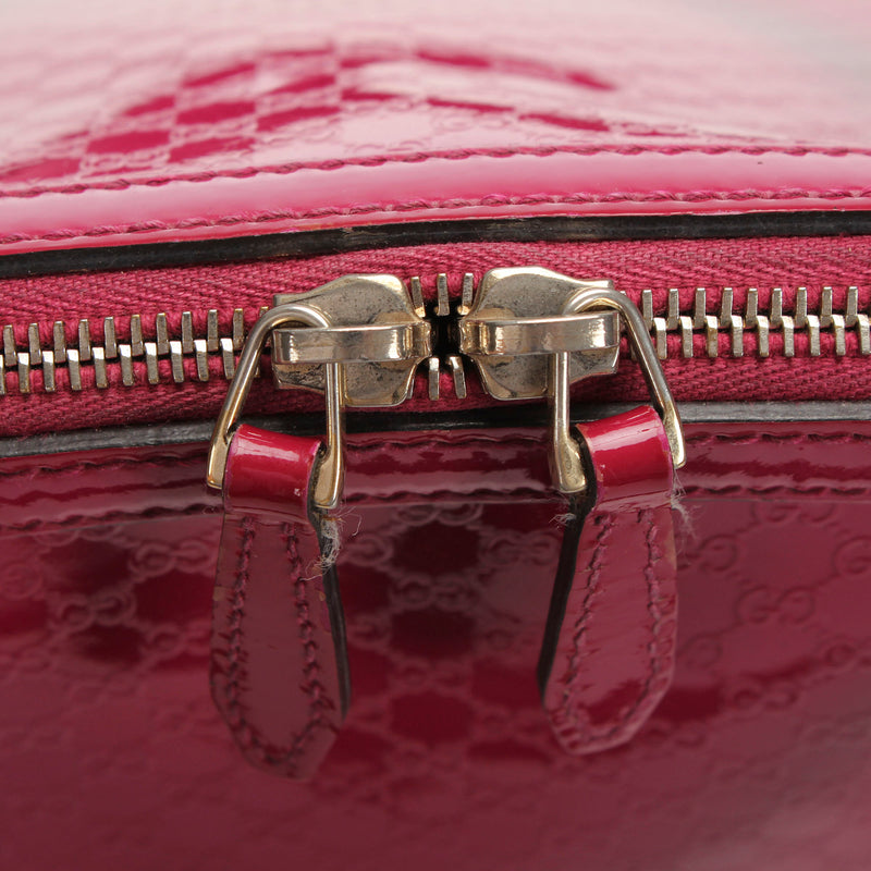 Microguccissima Nice Patent Leather Satchel Pink - Bag Religion