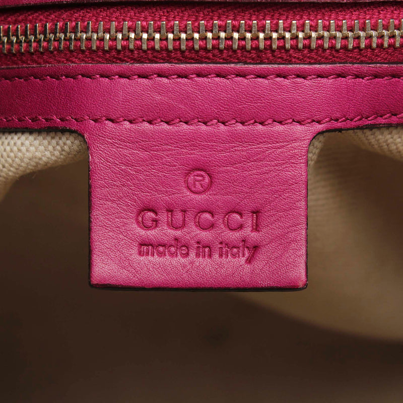 Microguccissima Nice Patent Leather Satchel Pink - Bag Religion