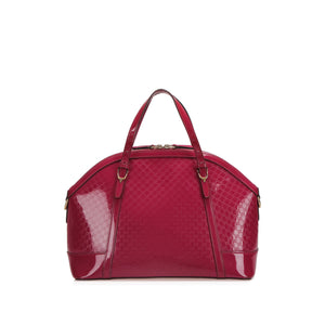 Microguccissima Nice Patent Leather Satchel Pink - Bag Religion