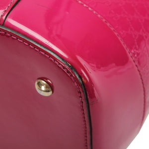 Microguccissima Nice Patent Leather Satchel Pink - Bag Religion
