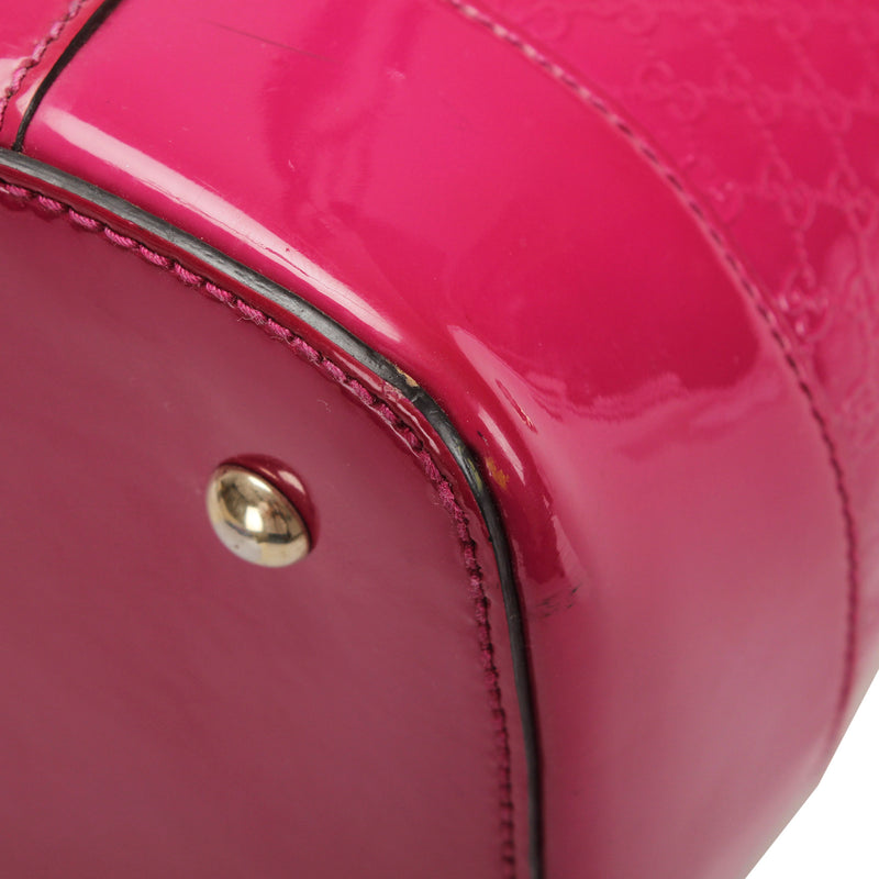 Microguccissima Nice Patent Leather Satchel Pink - Bag Religion