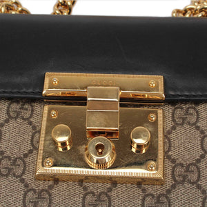 Small GG Supreme Padlock Crossbody Bag Brown