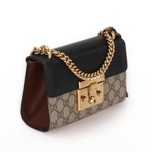 Small GG Supreme Padlock Crossbody Bag Brown