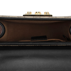 Small GG Supreme Padlock Crossbody Bag Brown