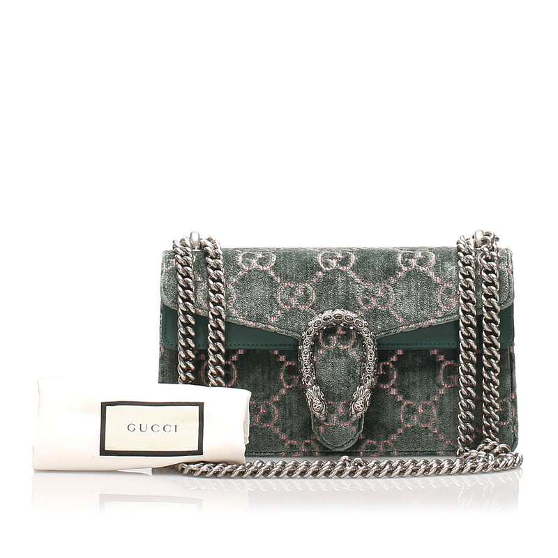 Blue Green Small GG Velvet Dionysus Shoulder Bag – Bag Religion
