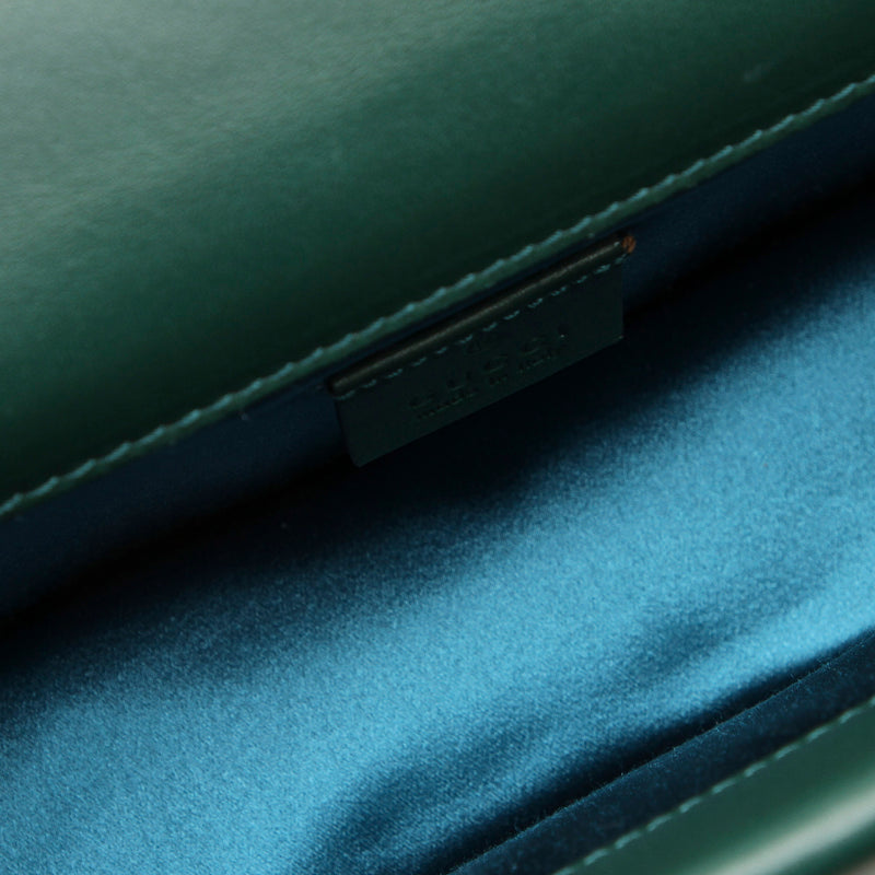 Blue Green Small GG Velvet Dionysus Shoulder Bag