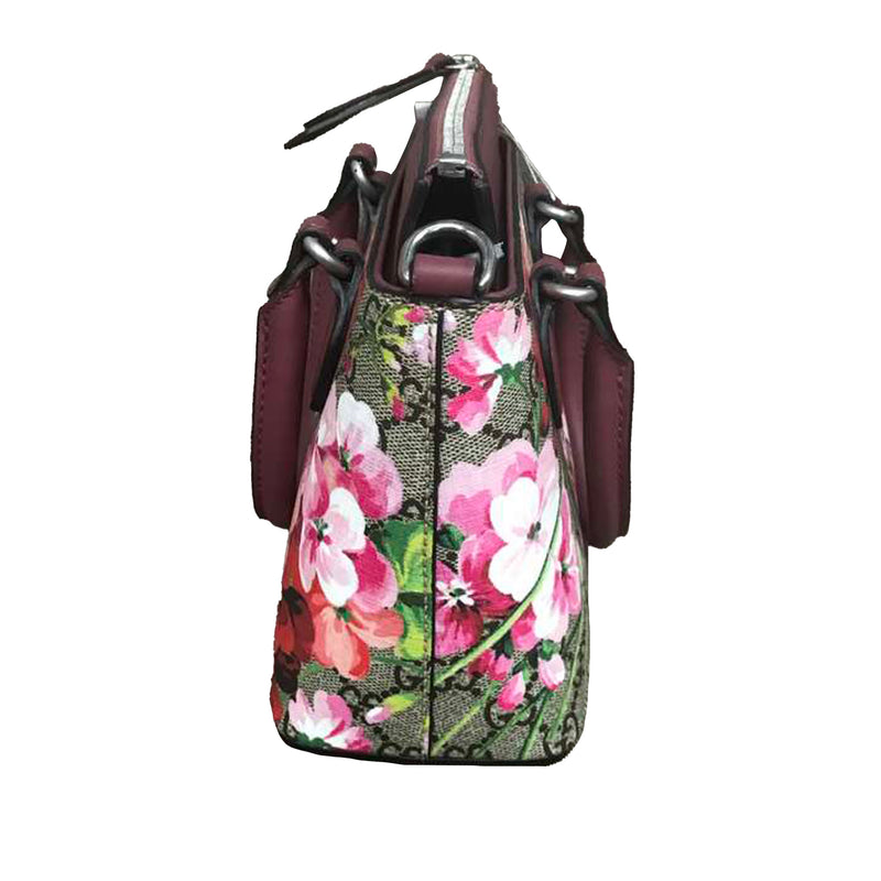 Small GG Blooms Satchel Brown