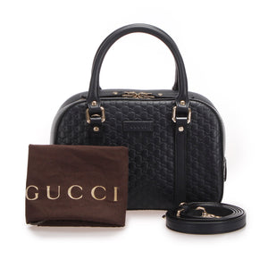 Microguccissima Satchel in Black with GHW