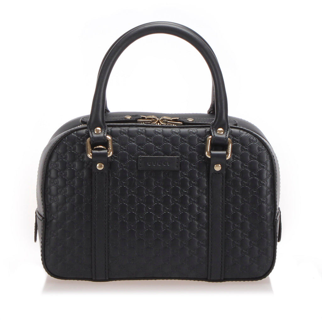 Microguccissima Satchel in Black with GHW