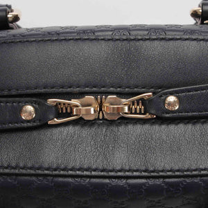 Microguccissima Satchel in Black with GHW