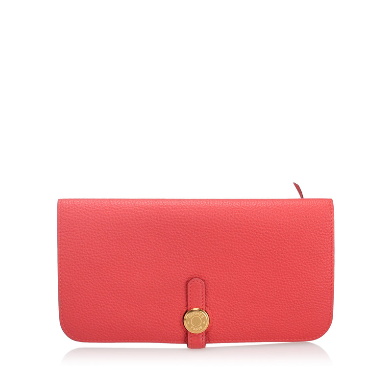 Clemence Dogon Long Wallet Red GHW