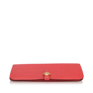 Clemence Dogon Long Wallet Red GHW
