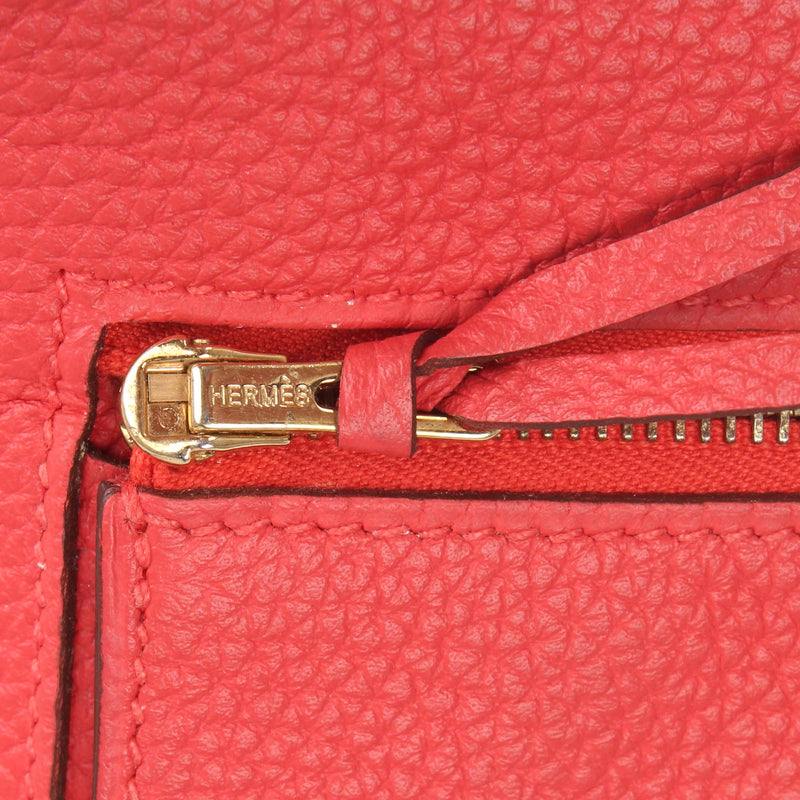 Clemence Dogon Long Wallet Red GHW