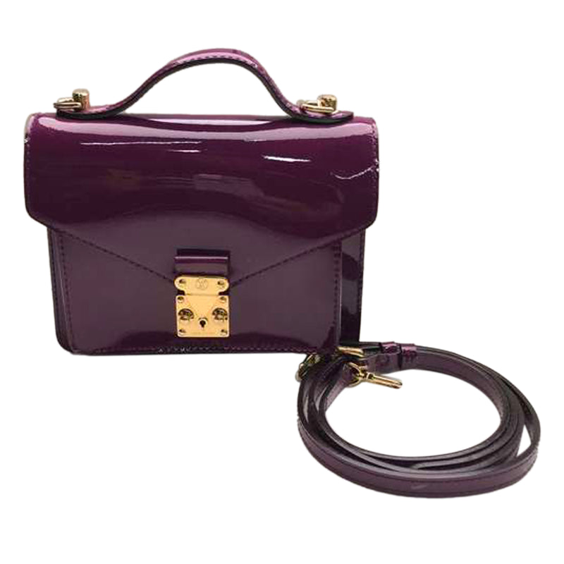 Purple Monceau Vernis BB Leather Satchel