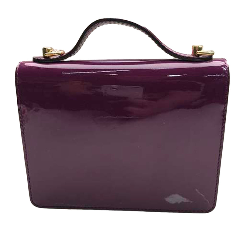 Purple Monceau Vernis BB Leather Satchel