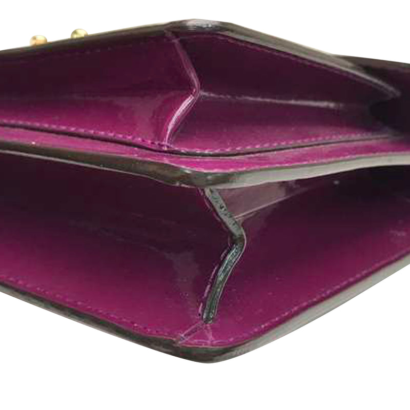 Purple Monceau Vernis BB Leather Satchel