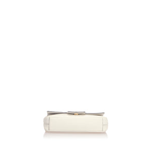 Saffiano Pattina Crossbody Bag White GHW