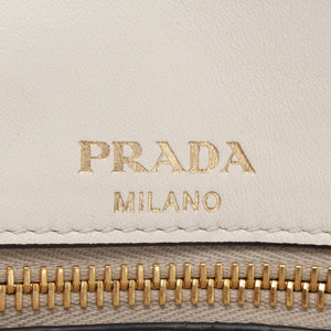 Saffiano Pattina Crossbody Bag White GHW