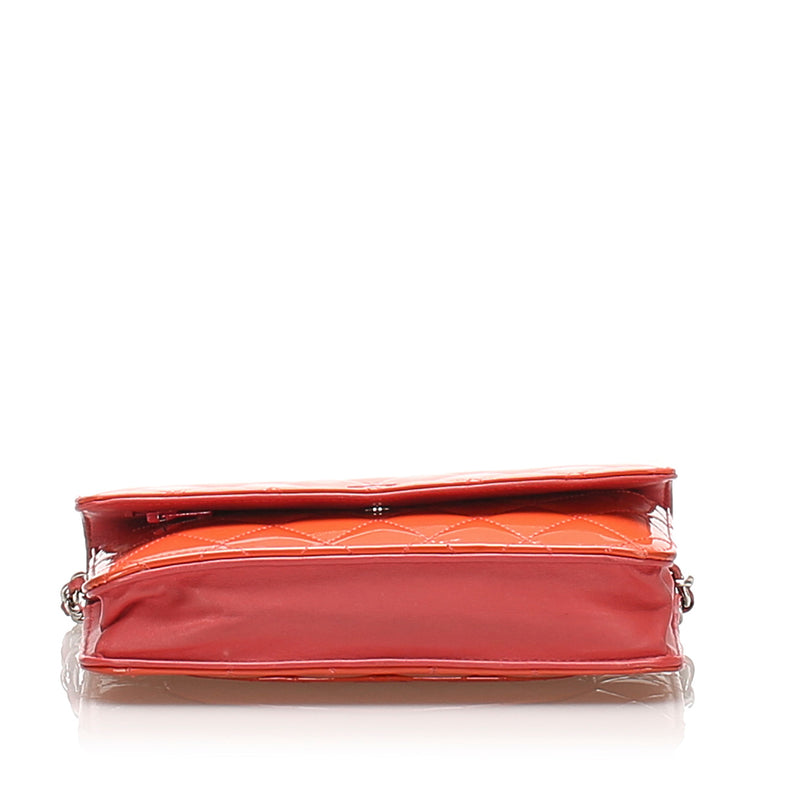 CC Timeless Patent Leather Wallet on Chain Red