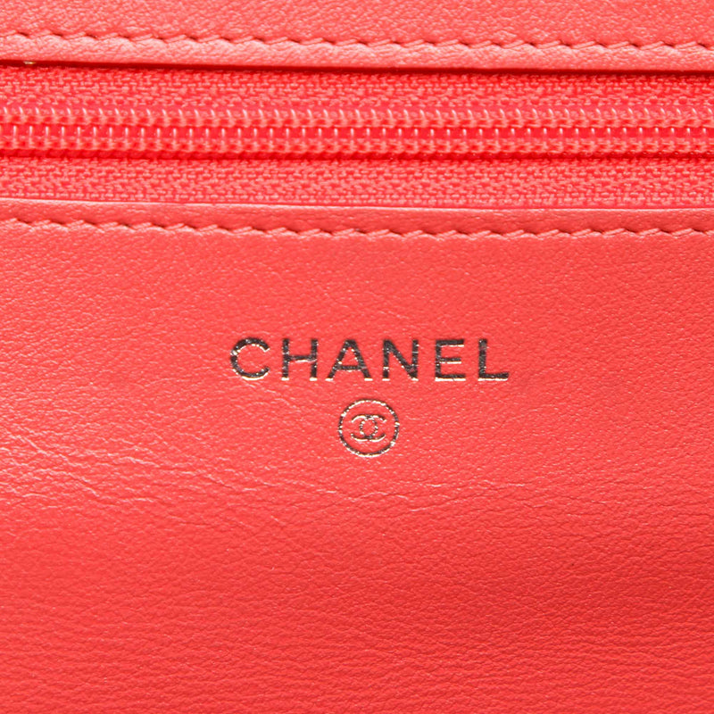 CC Timeless Patent Leather Wallet on Chain Red