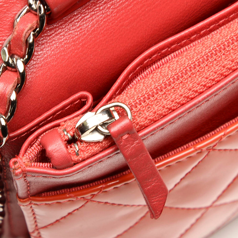 CC Timeless Patent Leather Wallet on Chain Red