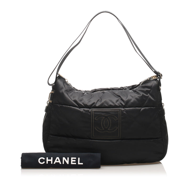 Chanel Vintage - Sport Line Chain Shoulder Bag - Black - Canvas