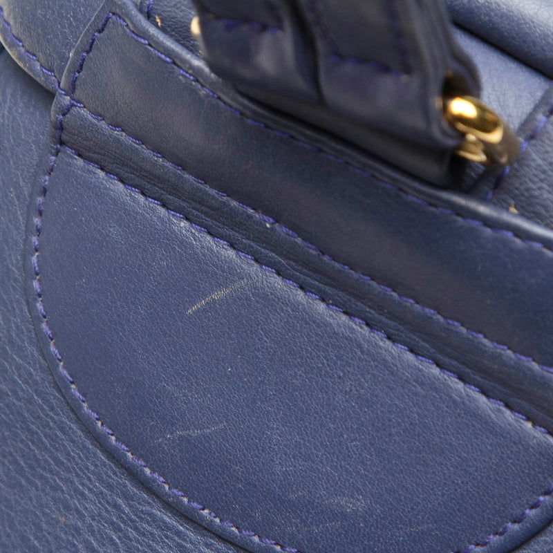 Blue CD Mini Logo Leather Backpack Purple GHW