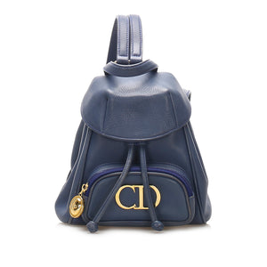 Blue CD Mini Logo Leather Backpack Purple GHW