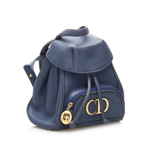 Blue CD Mini Logo Leather Backpack Purple GHW