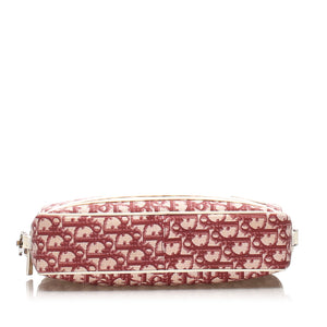 Oblique Canvas Crossbody Bag Red and White SHW
