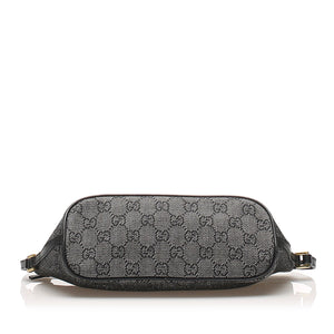 GG Canvas Boat Baguette Black SHW