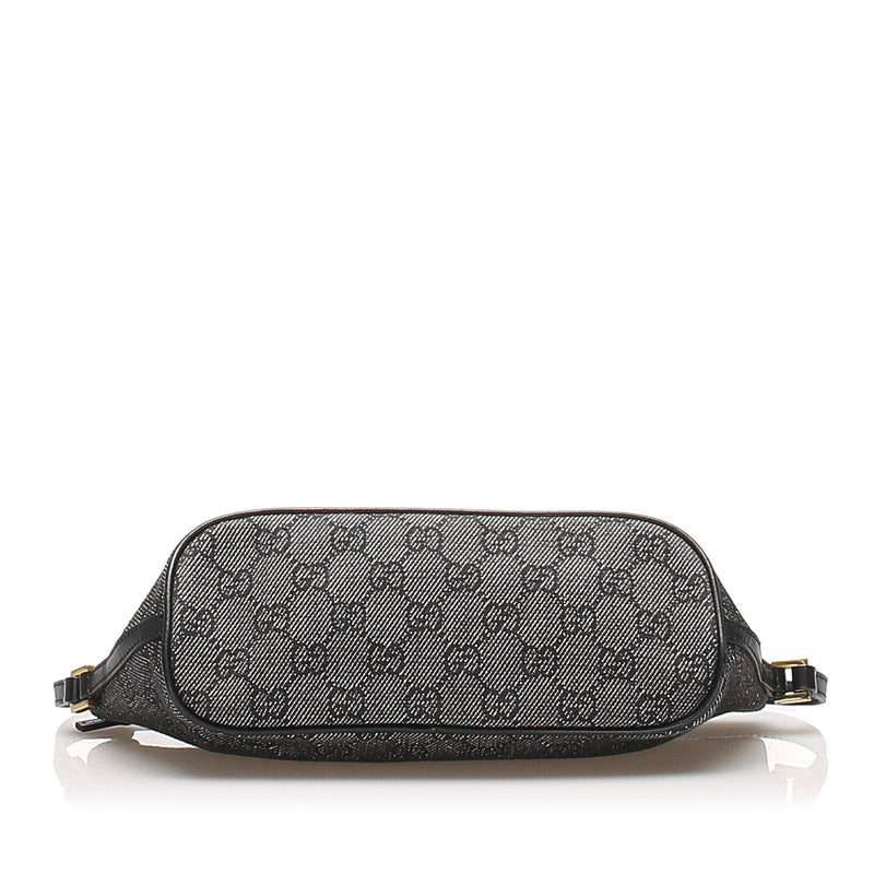GG Canvas Boat Baguette Black SHW