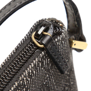 GG Canvas Boat Baguette Black SHW