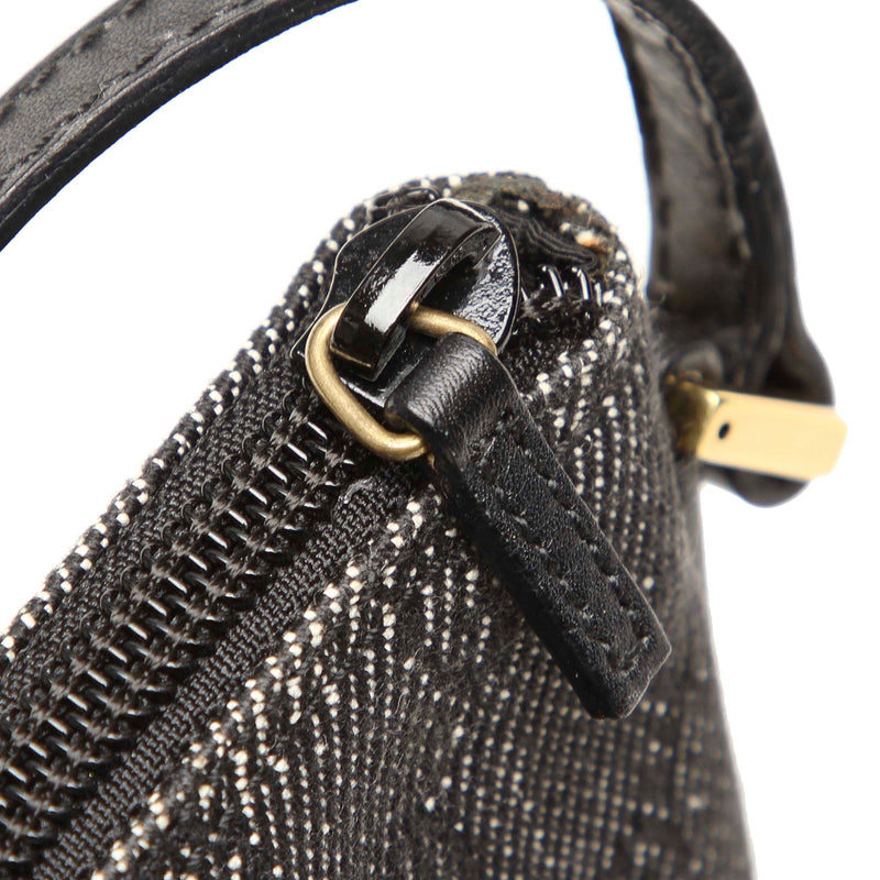 GG Canvas Boat Baguette Black SHW