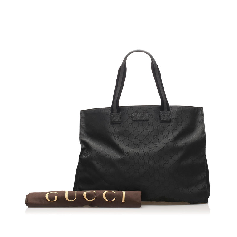 GG Nylon Web Tote Bag Black - Bag Religion