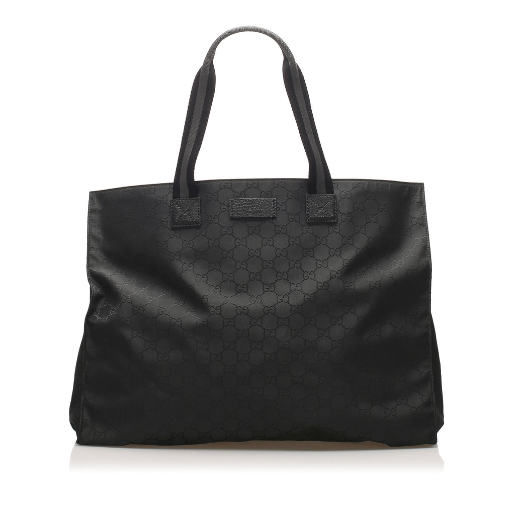 GG Nylon Web Tote Bag Black - Bag Religion