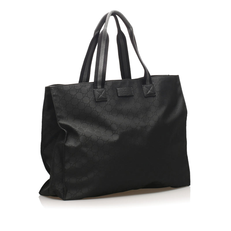 GG Nylon Web Tote Bag Black - Bag Religion