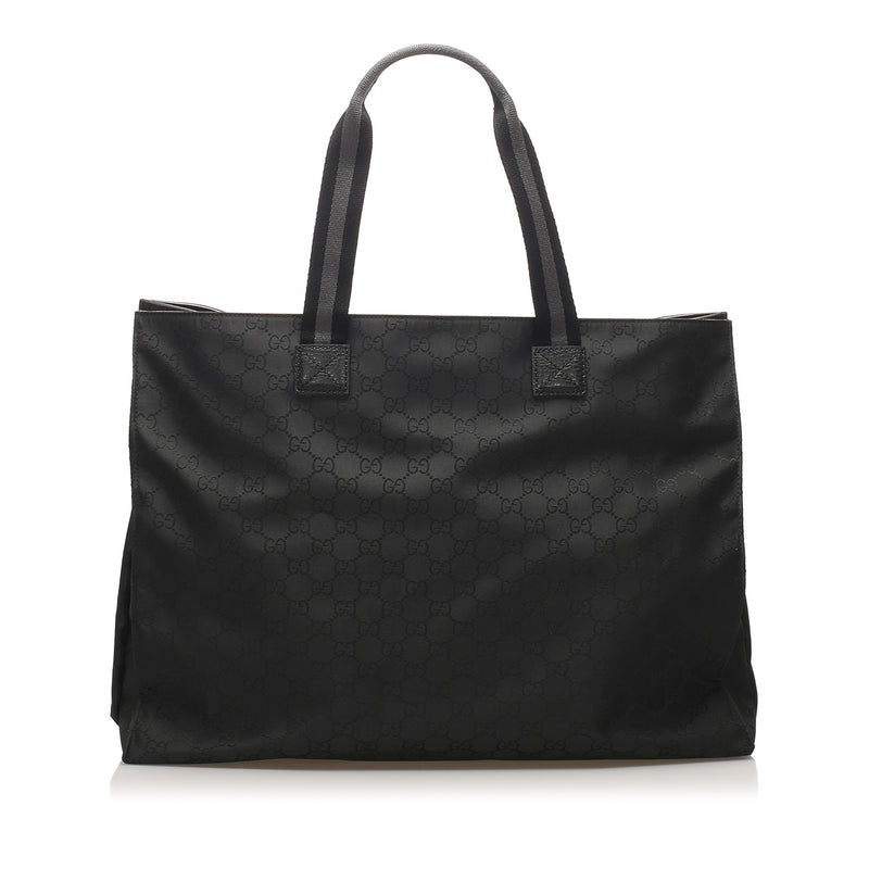 GG Nylon Web Tote Bag Black - Bag Religion