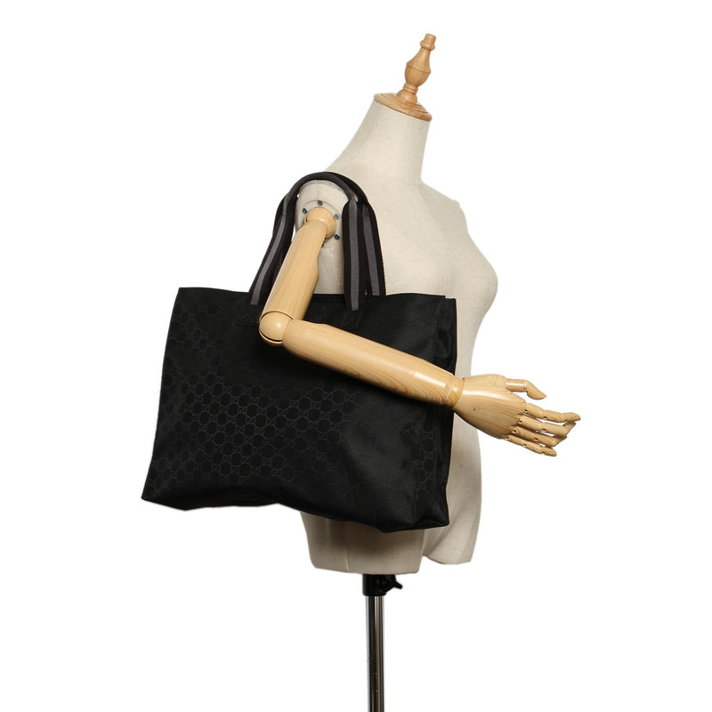 GG Nylon Web Tote Bag Black - Bag Religion
