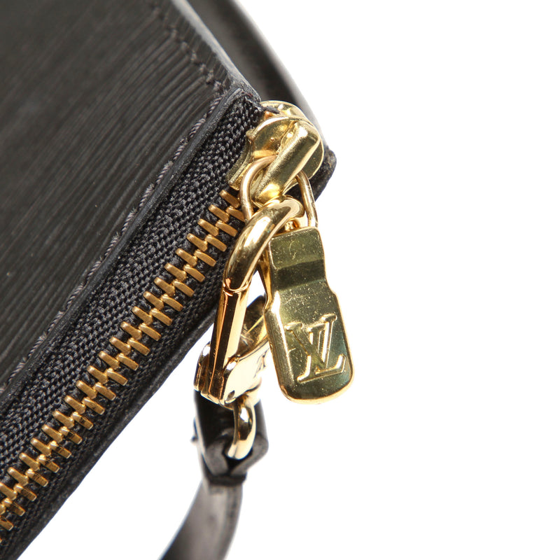 Pochette accessoire leather clutch bag Louis Vuitton Camel in