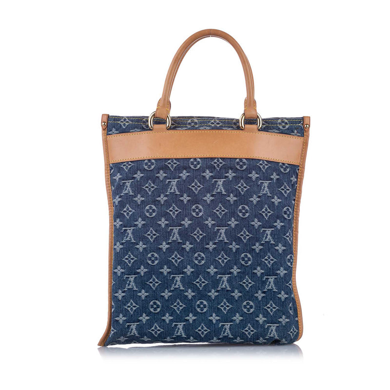 Louis Vuitton Blue Monogram Denim Sac Plat Bag Louis Vuitton