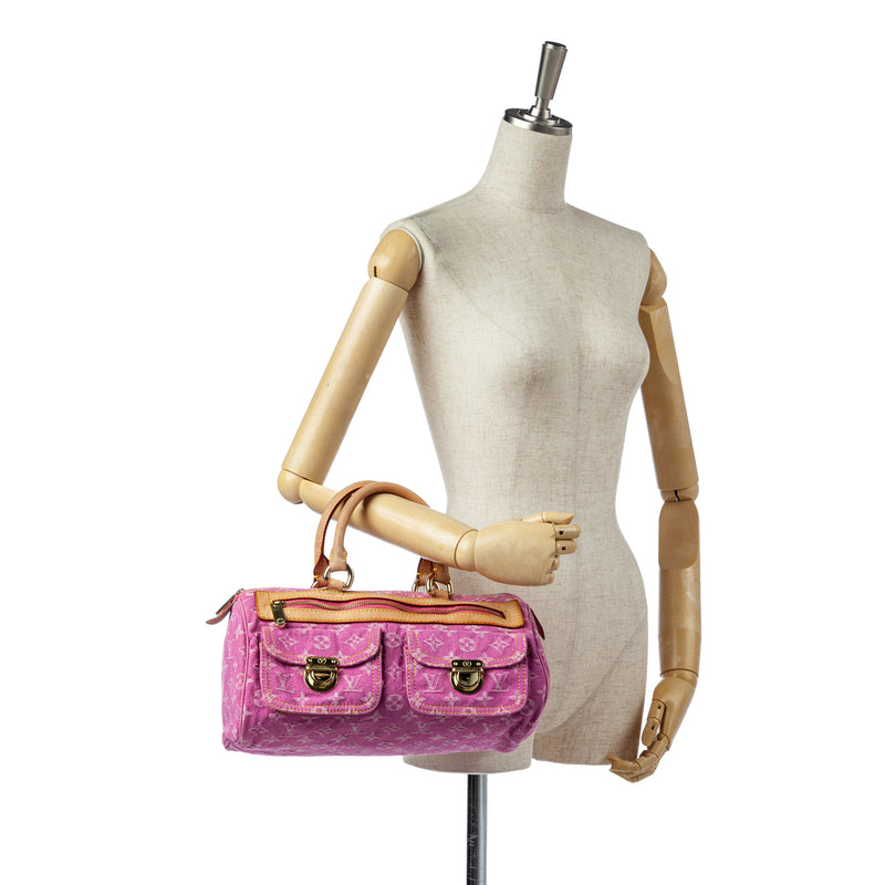 Louis Vuitton Fuchsia Monogram Denim Neo Speedy Bag Louis Vuitton