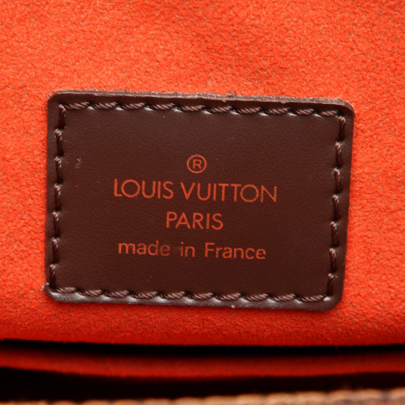 Louis Vuitton Brown Signature Monogram Damier Accordeon GM Chain Gold Made France Wallet